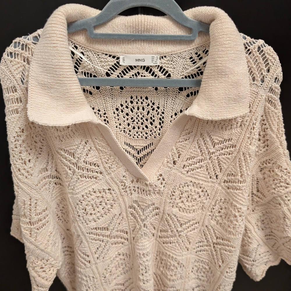 Mango Cream Knit Dress